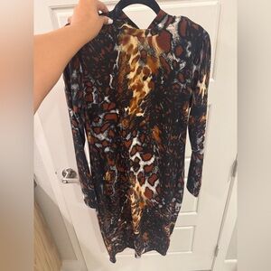 Fashion Nova Vibrant Animal Print Dress